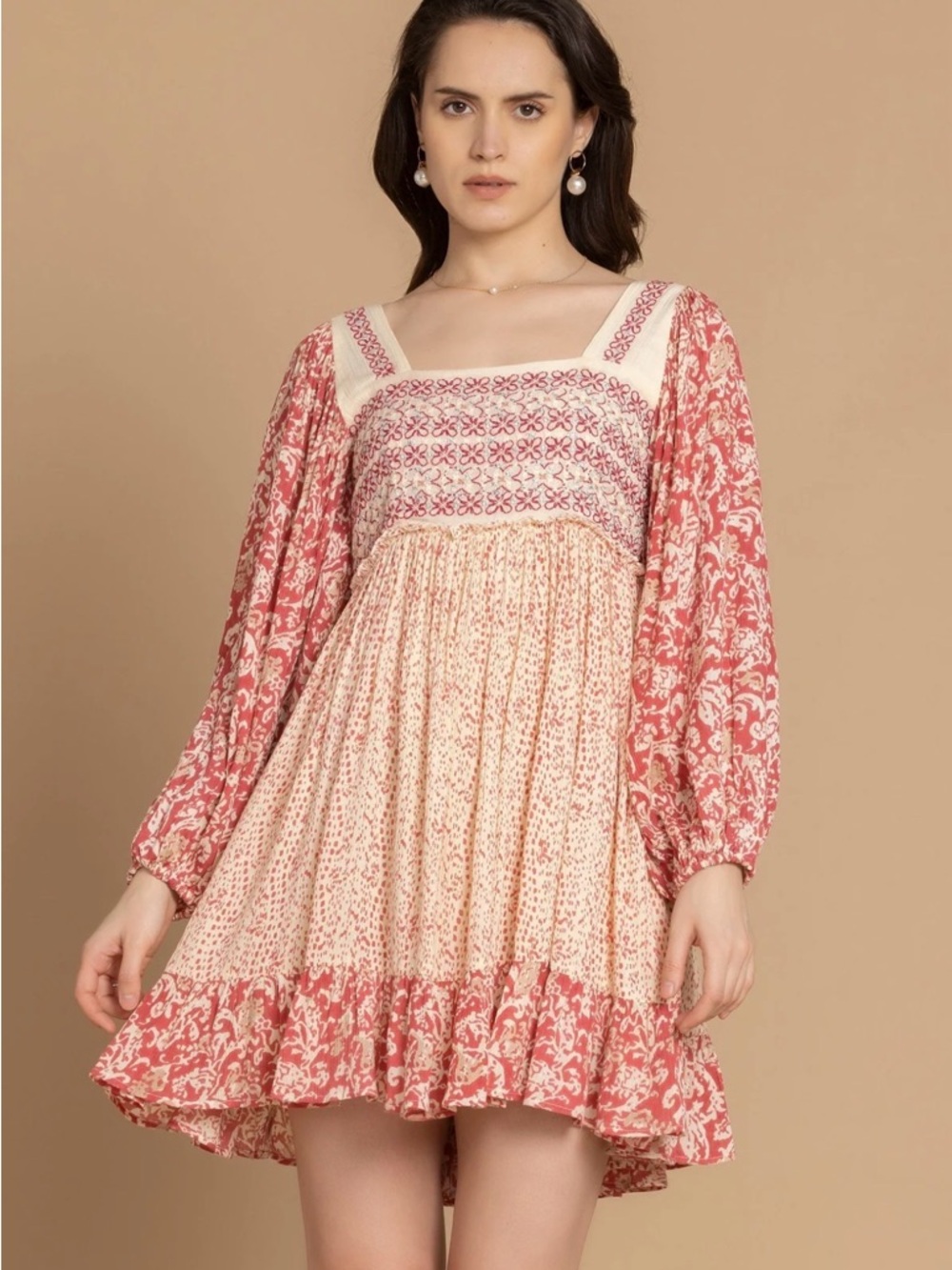 Myra Bag Bohera Embroidered Mini Dress